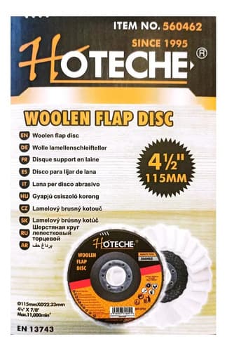 Disco De Lana 4 1/2 P/pulir Metal Hoteche Color Blanco