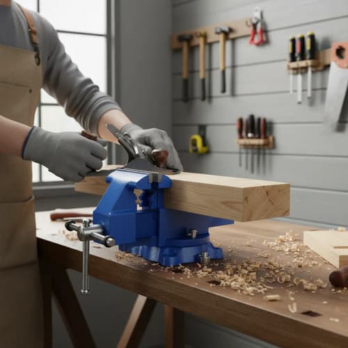 Morsa Banco 5  Reforzada Wadfow Wbv2a05 Profesional 12 Garan Azul