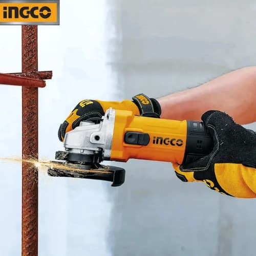 Amoladora Angular Electrica Industrial 900w 125mm Ingco Amarillo