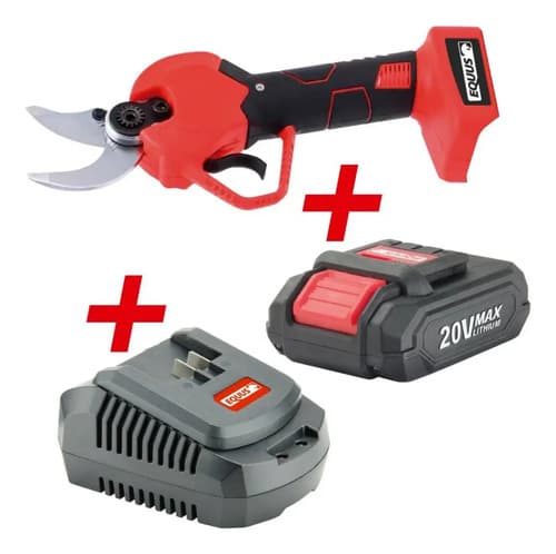 Mini Podadora Inalámbrica Equus + Cargador 20 V + Bateria Verde Oscuro