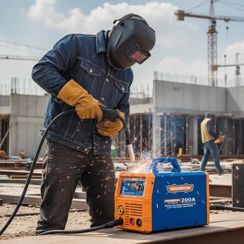 Soldadora Inverter Mag/mig/mma/tig 200a Pantalla Lcd Wadfow Azul