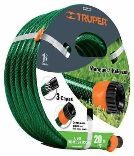 Manguera Truper 16050 Verde Oscuro De 1/2  De Diámetro Y 10m De Largo