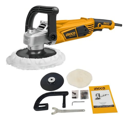 Pulidora Industrial 1400w Ingco Ap14008 Naranja Claro