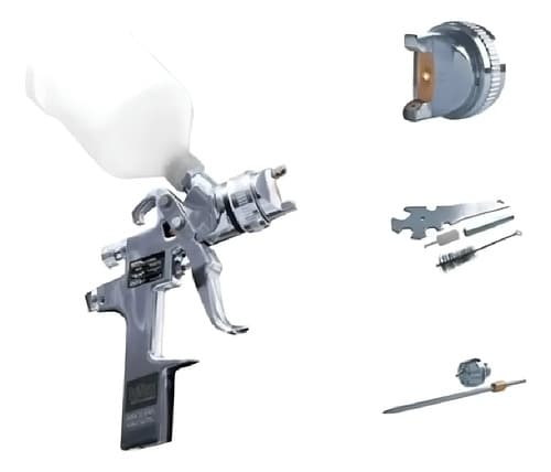 Pistola De Pintar Gravedad Bta Tools Hvlp Boquilla 1.3mm 600ml Gris