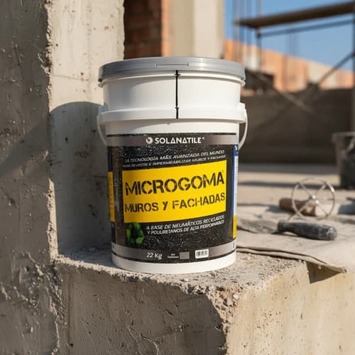 Microgoma Membrana Liquida Base Caucho/neumaticos Reciclados Para Muros Y Fachadas 22 Kg Gris Mate