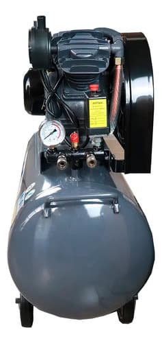 Compresor 100 Litros Gdx 3hp C/polea Doble Cabezal Gris Oscuro Monofásica
