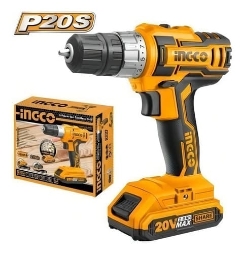 Atornillador Ingco P20s C 1 Bateria Y Cargador Cdli200518 Naranja Claro 50 60