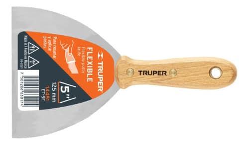 Espatula Flexible Mango De Madera 5 Pulgadas Truper 14451