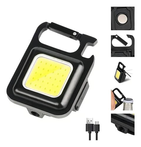 Linterna Frontal Recargable Electroimporta Led De Bolsillo Negro Usb Blanco