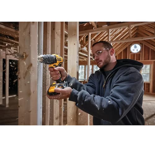 Taladro Percutor Atornillador Inalámbrico De 25.4mm Dewalt Dcd709b + Accesorio 60 Amarillo