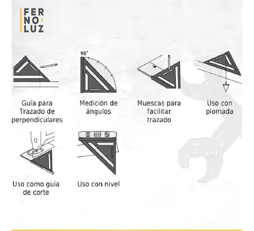 Escuadra De Aluminio Truper 12¨ Ideal Yesero Et-12a - Fc