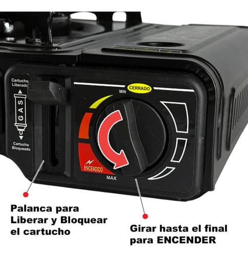 Anafe Portátil 1 Hornalla Cocina Camping Gas Butano