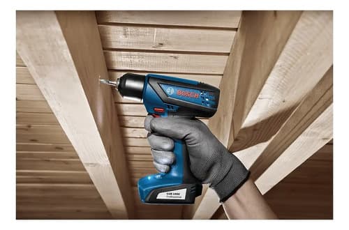 Taladro Atornillador Inalámbrico De 6mm Bosch Gsr 1000 Smart 12v + Accesorios Con Maletín De Transporte Azul