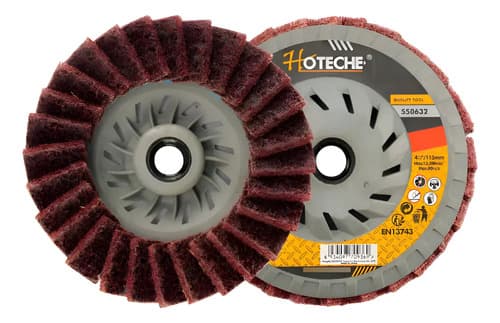 Disco Abrasivo De Lamina Flap 115mm Con Rosca M14 Hoteche Rojo