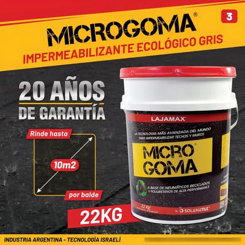 Membrana Microgoma Impermeabilizante Para Piso Y Pared Color Gris