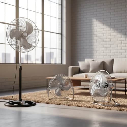 Ventilador 18 PuLG Pedestal Piso Pared 3 En 1 Aspas Metálica Estructura Plateado Aspas Metálico Diámetro 18   Frecuencia 60 Material De Las Aspas Metalico 45.72 Cm 60 Plateado Metálico 3