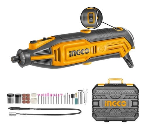 Mini Torno Ingco 130w Con 109 Accesorios + Maletín 130 W