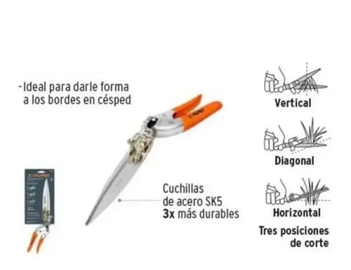 Tijera Para Poda Doméstica 13'' Truper 18452 Color Naranja