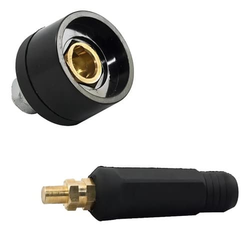 2 Cables De Soldadura Con Conector De Conexión Rápida Macho+panel Hembra De 9 Mm
