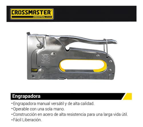 Engrampadora Manual Crossmaster 9932210 Profesional 4 A 8 Mm