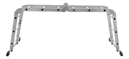 Escalera Aluminio 12 Escalones Plegable Para Tu Casa Multipropósito