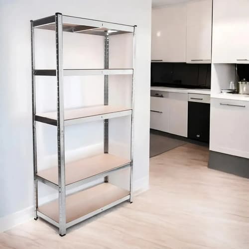 Estanteria Metalica Encastrable 5 Estantes 90x40x180 Cm Color Plateado