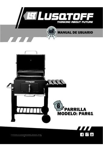 Parrilla Móvil Lüsqtoff Par-61 1.08m De Ancho 1.145m De Alto Negro