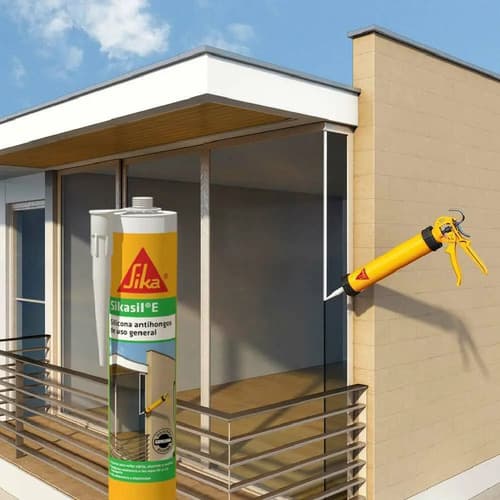 Sikasil E Sellador De Silicona Antihongos Sika 280cc
