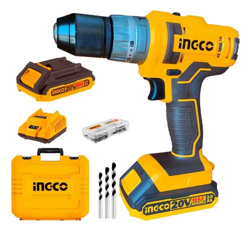 Atornillador 20v Percutor Mandril Metal Valija Ingco Cidli20 Naranja 50/60hz