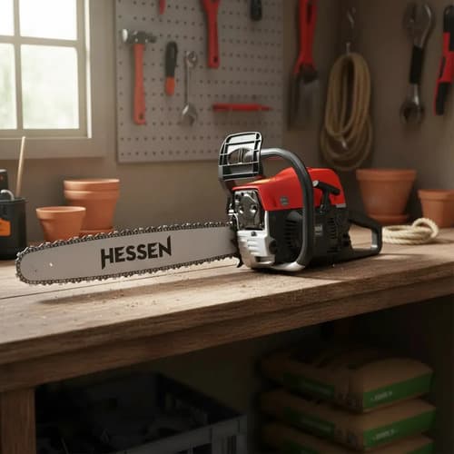 Motosierra Nafta Hessen Promaster 20 PuLG Rojo Jardinería 3hp
