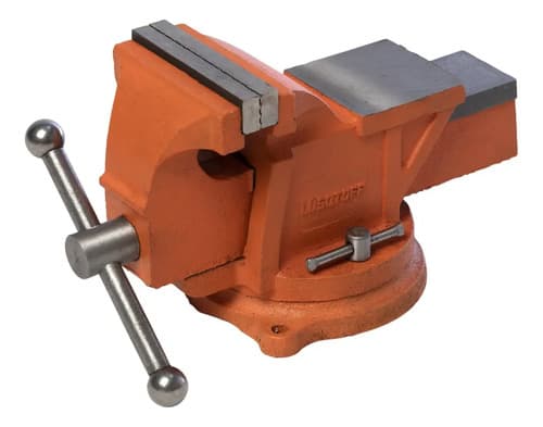 Morsa De Banco Base Giratoria Con Yunque Numero 4 Lusqtoff Naranja