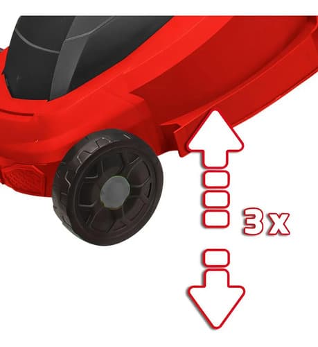 Cortadora De Césped Nappo Eléctrica + Bolsa Recolectora 25l Rojo