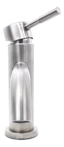 Grifería De Baño Italomix Monocomando Plateado Lh-2337 Empabonada Brillante