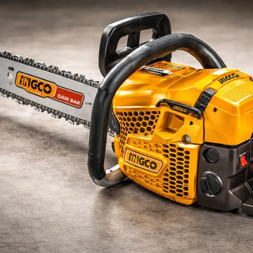 Motosierra A Nafta 70cc 28 Pulgadas 710mm Ingco Gcs5702811 Naranja Claro