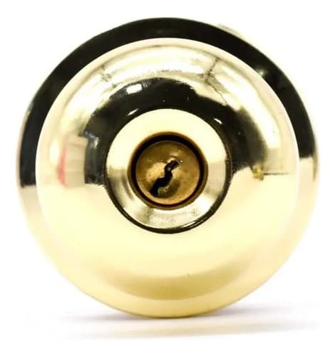 Cerradura Pomo Dorado Redondo En Blisters Lh-1849 Dorado