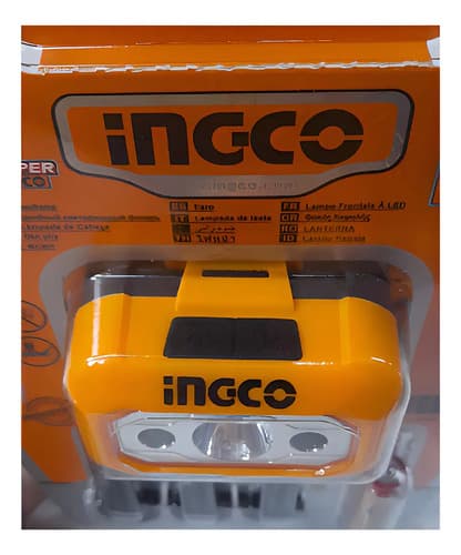 Linterna Vincha Led Ingco 100/200 Lumens Alcance 91 Mts Blanco Amarillo