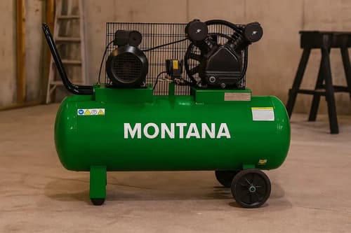 Compresor A Correa Montana - 100 Litros Color Verde