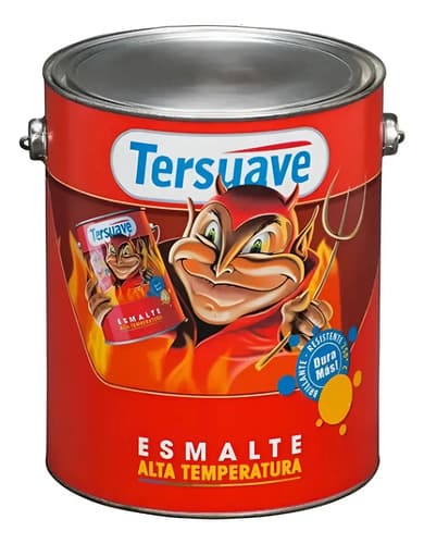 Esmalte Altas Temperaturas Tersuave 1lt Mf Shop Acabado Brillante Color Aluminio