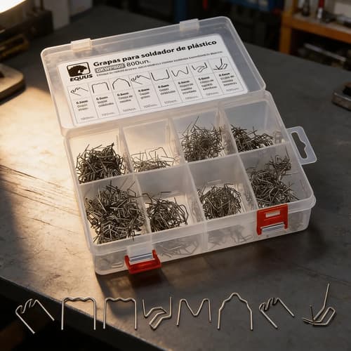 Grampas Para Soldar Plasticos Equus 800 Grapas Gris
