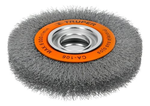 Cepillo Alambre Acero Amoladora Banco 6 Pulgada Truper 11526 Naranja