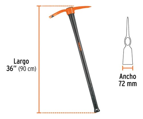 Kit Pala Cuadrada + Talacho-pico 2.5lb Truper