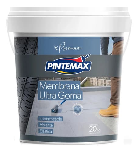 Membrana Impermeabilizante Con Goma De Caucho 18 Kg Acabado Mate Color Gris