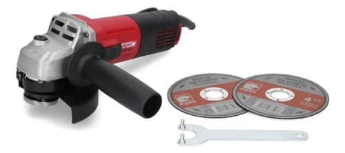 Miniamoladora Angular Equus Eq7603 Color Rojo 810 w 220 v + Accesorio
