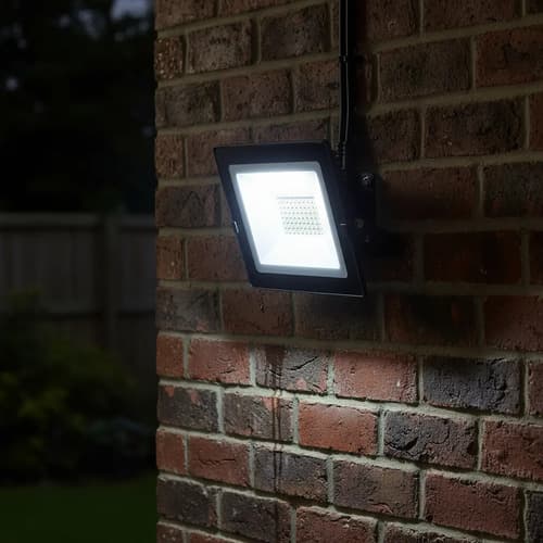 Foco Led Exterior Luz Fria 50w Slim Naturaled | Ed Color De La Luz Blanco Frío