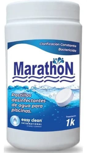 Pastillas De Cloro Marathon Tricloro Triple Acción 200g Para Pileta