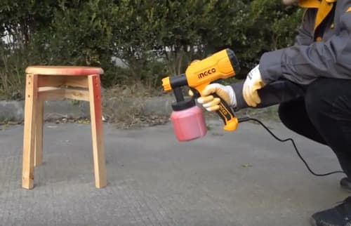 Pistola De Pintar Eléctrica 450w Ingco No Requier Compresora Amarillo