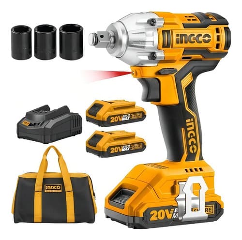 Llave De Impacto 1/2 Brushless Ingco Cirli2001-4 3 Tubos Amarillo