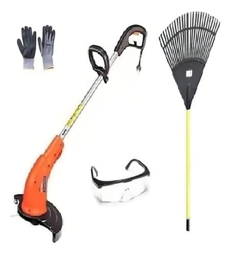 Bordeadora Tramontina 1500w + 10mts Manguera+lentes+guantes Color Naranja