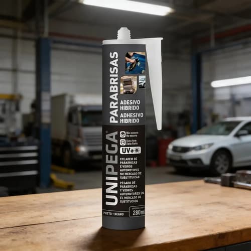 Adhesivo Poliuretano Negro Para Parabrisas Unipega 280 Ml