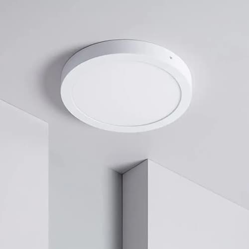 Plafon Techo Foco Sobrepuesto Panel Led Lampara Redondo 18w Luz Blanca Fria Blanco